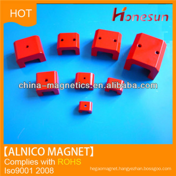 cast alnico 5 block magnet with hole